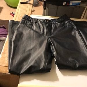 Navy Blue leather pants